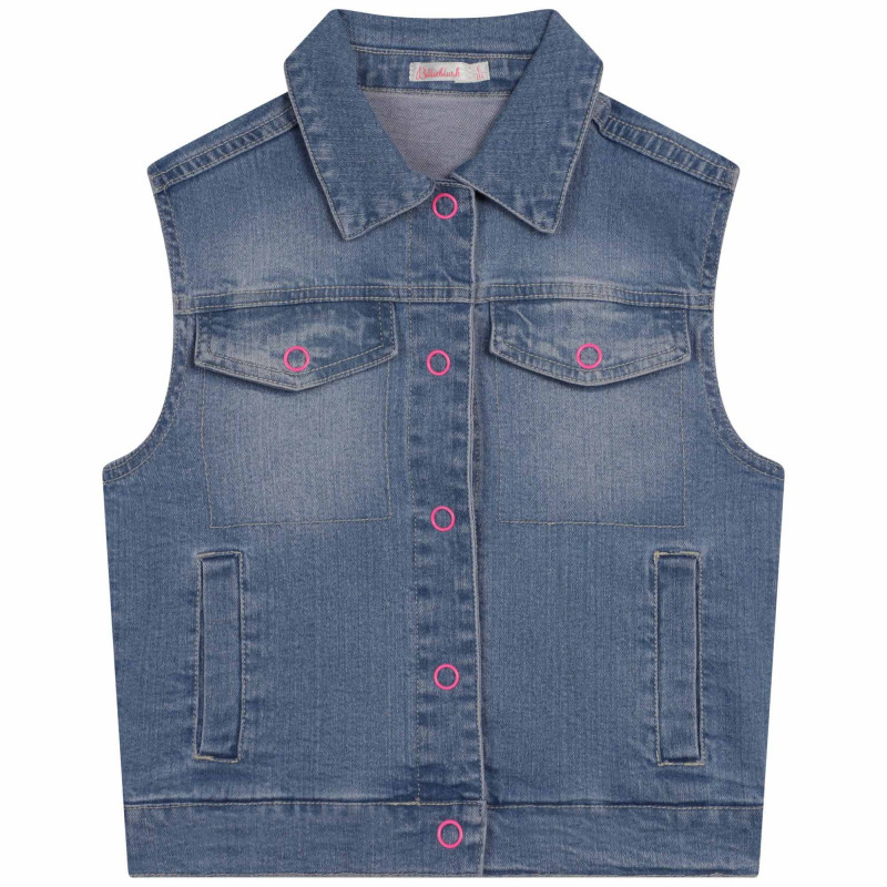 Childrens sleeveless denim jacket discount