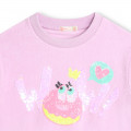 Sequinned towelling sweatshirt BILLIEBLUSH for GIRL