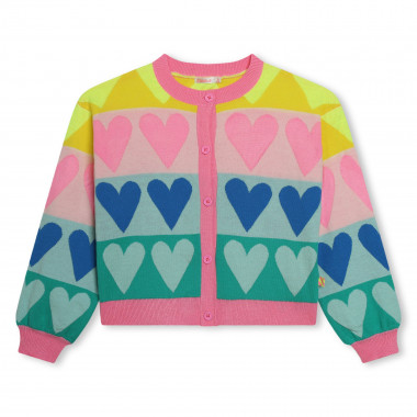 Heart-motif knitted cardigan  for 