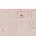 Fringed cotton twill shorts BILLIEBLUSH for GIRL