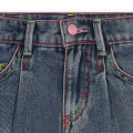 Short en jean brodé à revers BILLIEBLUSH pour FILLE