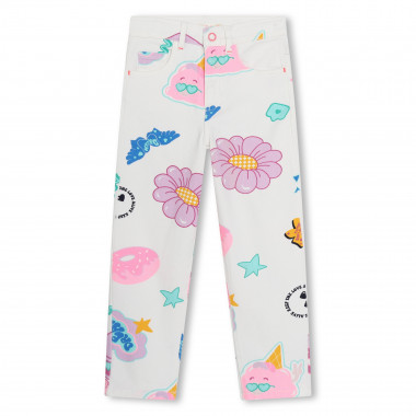 Printed cotton twill trousers BILLIEBLUSH for GIRL