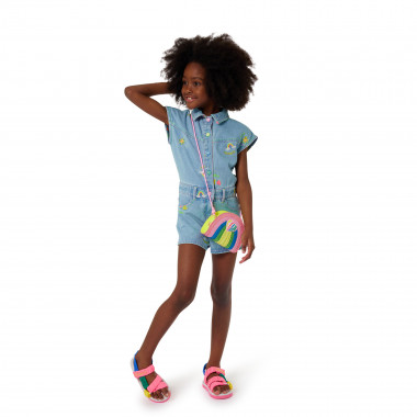 Combishort en jean brodé BILLIEBLUSH pour FILLE