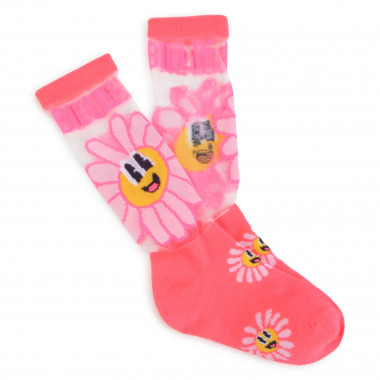 Halbhohe Socken mit Blumen  Für 
