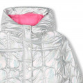 Metallic hooded puffer jacket BILLIEBLUSH for GIRL