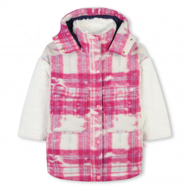 Hooded bi-material coat BILLIEBLUSH for GIRL