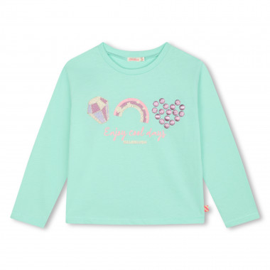 T-shirt en coton à paillettes BILLIEBLUSH pour FILLE