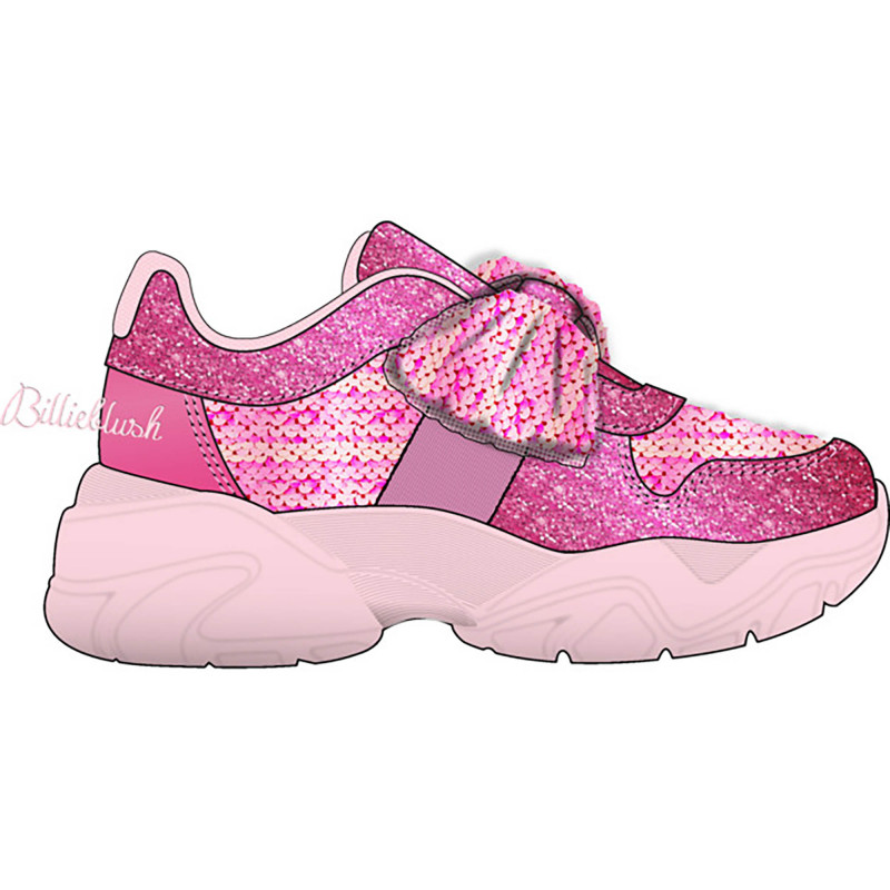 BILLIEBLUSH Baskets ornees de sequins a elastique fille rose Kids around