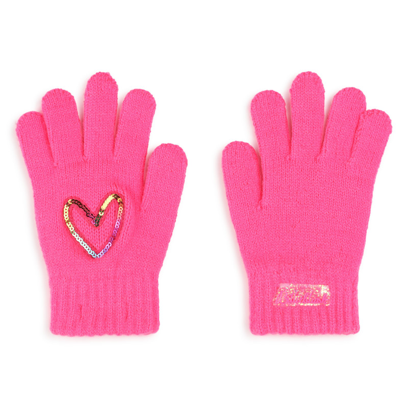 BILLIEBLUSH Gants avec coeur en sequins fille rose Kids around