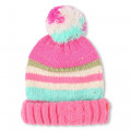 Bonnet rayé à pompon BILLIEBLUSH pour FILLE