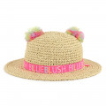 Pompom straw hat BILLIEBLUSH for GIRL