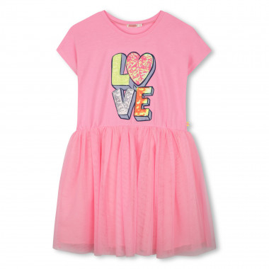 Bimaterial dress BILLIEBLUSH for GIRL