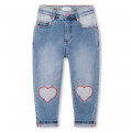 Jeans with embroidered hearts MARC JACOBS for GIRL