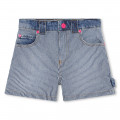 5-pocket striped denim shorts MARC JACOBS for GIRL