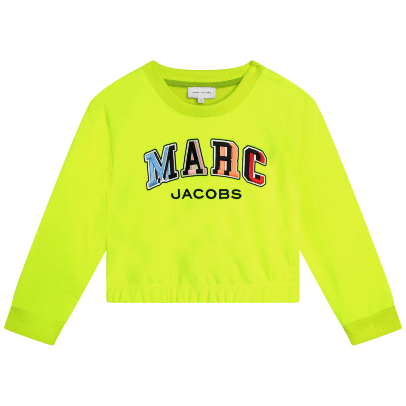 MARC JACOBS Embroidered fleece sweatshirt girl yellow Kids around