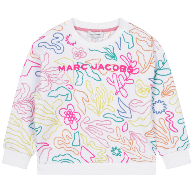 Marc Jacobs Kids logo-embroidered Crew-Neck Sweatshirt - Blue