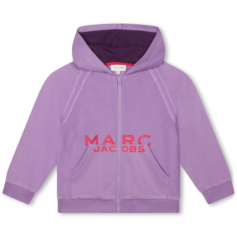 MARC JACOBS Hooded zipped sweatshirt girl purple Kids around