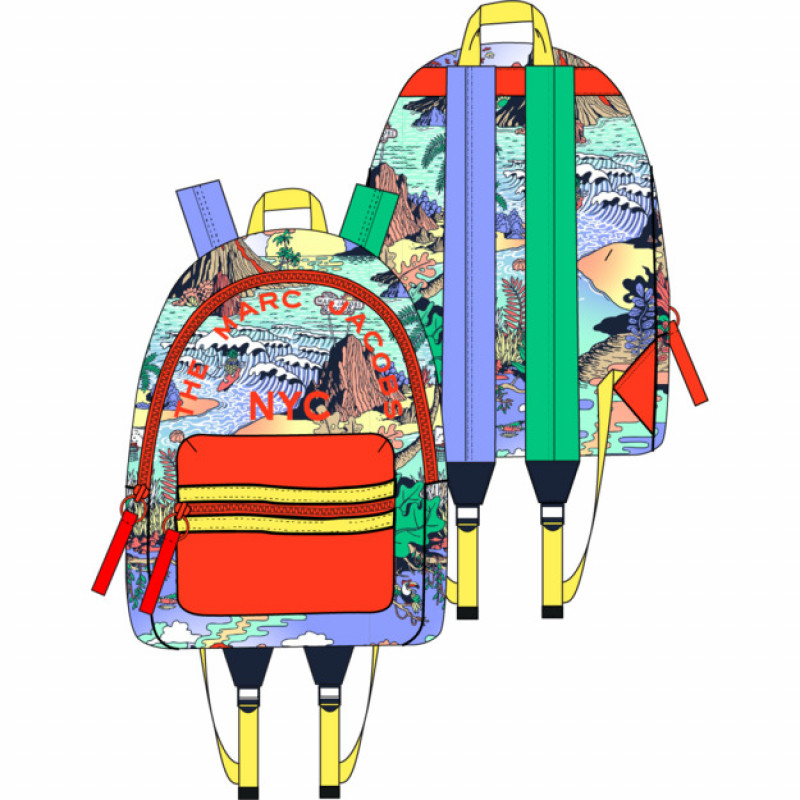Sac A Dos Imprime en Multicolore – Marc Jacobs Kids