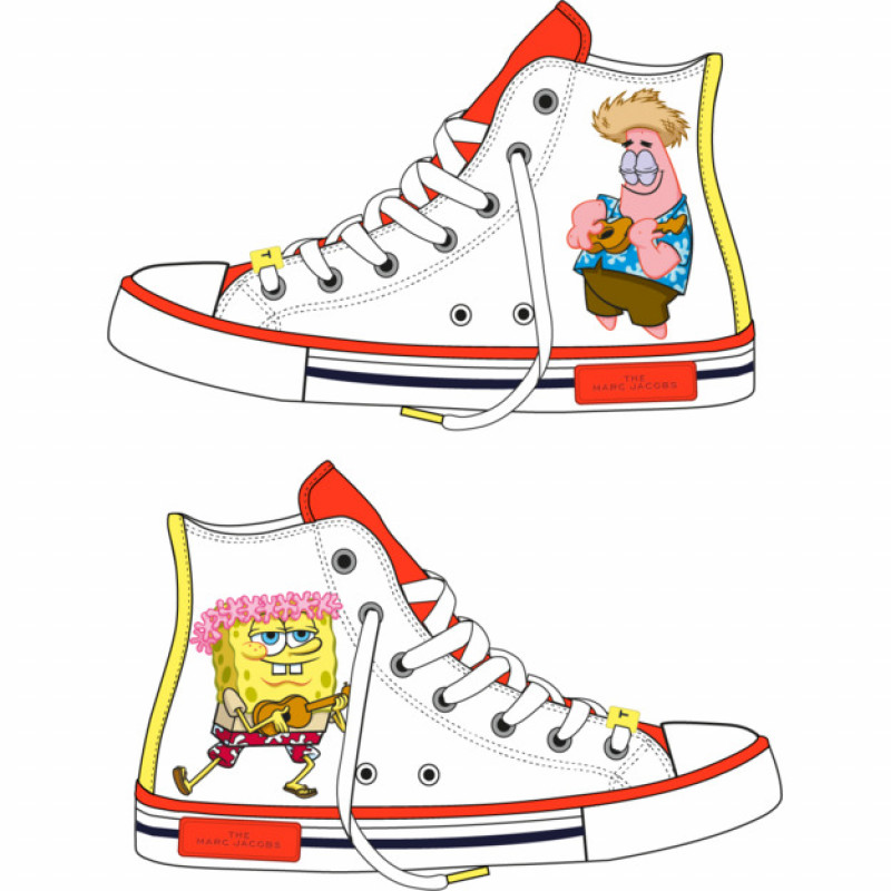 MARC JACOBS Laced high top trainers boy white Kids around