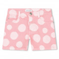 Polka dot cotton serge shorts MARC JACOBS for GIRL