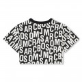 T-shirt court imprimé en coton MARC JACOBS pour FILLE