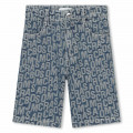 Jacquard denim Bermuda shorts MARC JACOBS for BOY