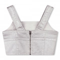 Cropped denim strappy top MARC JACOBS for GIRL