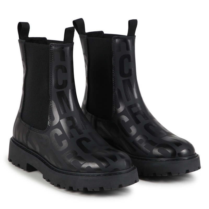 MARC JACOBS Lined leather bootees girl black Kids around