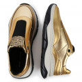 Gold-tone fabric trainers MARC JACOBS for GIRL