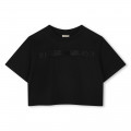 Cropped T-shirt with diamantés MARC JACOBS for GIRL