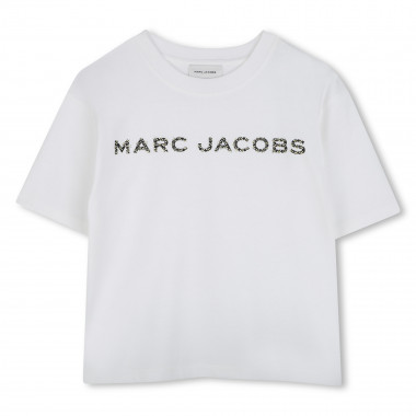 Cotton T-shirt with diamantés MARC JACOBS for GIRL