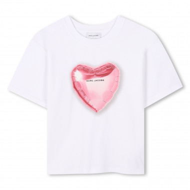 T-shirt de cérémonie en coton MARC JACOBS pour FILLE