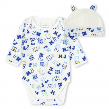 Cotton onesie and hat set MARC JACOBS for UNISEX