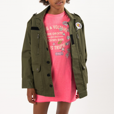 Robe à col rond avec blason ZADIG & VOLTAIRE pour FILLE