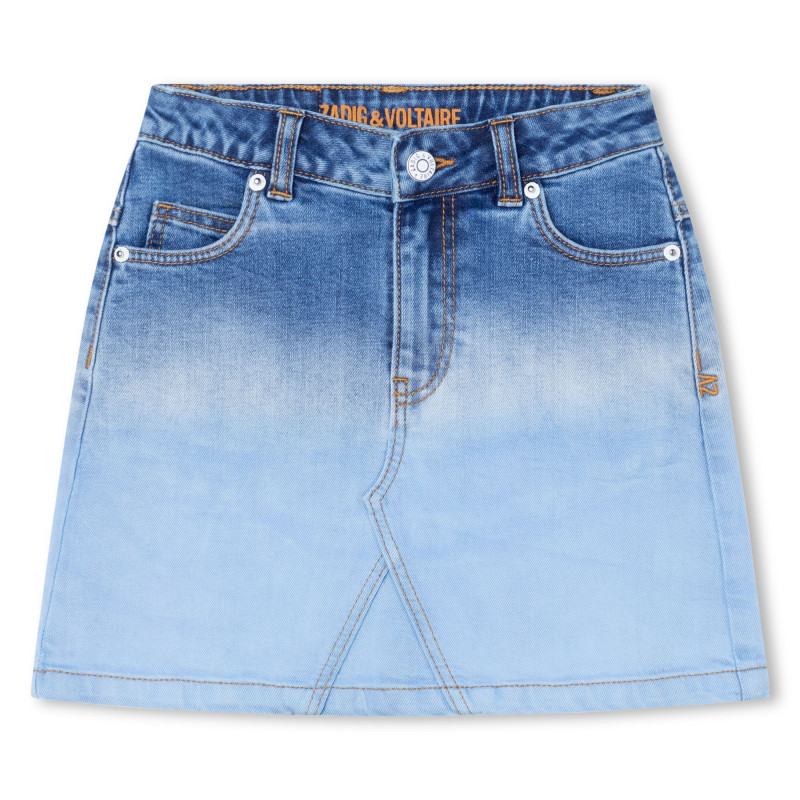 ZADIG VOLTAIRE Faded denim skirt girl blue Kids around