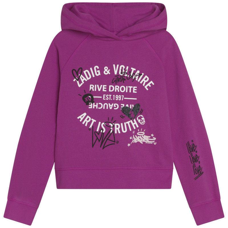 ZADIG VOLTAIRE Hooded sweatshirt girl pink Kids around