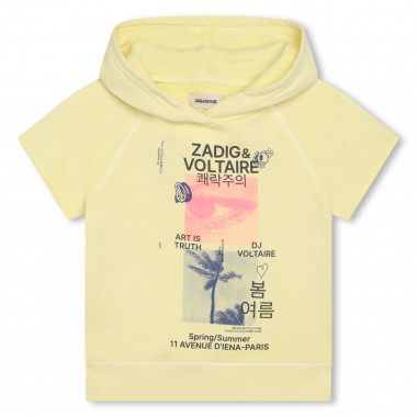 Sweat-shirt en molleton coton ZADIG & VOLTAIRE pour FILLE