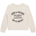 Cotton fleece sweatshirt ZADIG & VOLTAIRE for GIRL