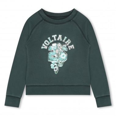 Cotton fleece sweatshirt ZADIG & VOLTAIRE for GIRL