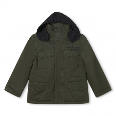 Water-repellent hooded parka  for 