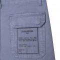 Plain-coloured pocket bermudas ZADIG & VOLTAIRE for BOY