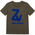 Baumwoll-Shirt mit Flockbesatz ZADIG & VOLTAIRE Für JUNGE