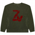 Overdyed fleece sweatshirt ZADIG & VOLTAIRE for BOY