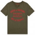 Camiseta tunecina de algodón ZADIG & VOLTAIRE para NIÑO