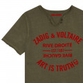 T-shirt tunisien en coton ZADIG & VOLTAIRE pour GARCON