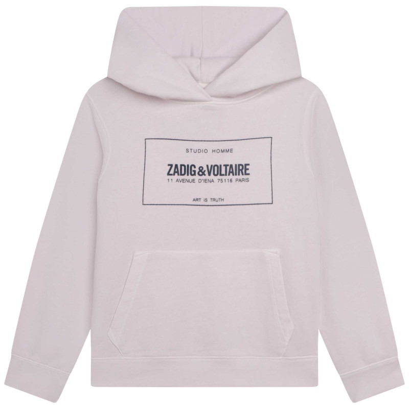 ZADIG VOLTAIRE Hooded fleece sweatshirt boy pink Kids around