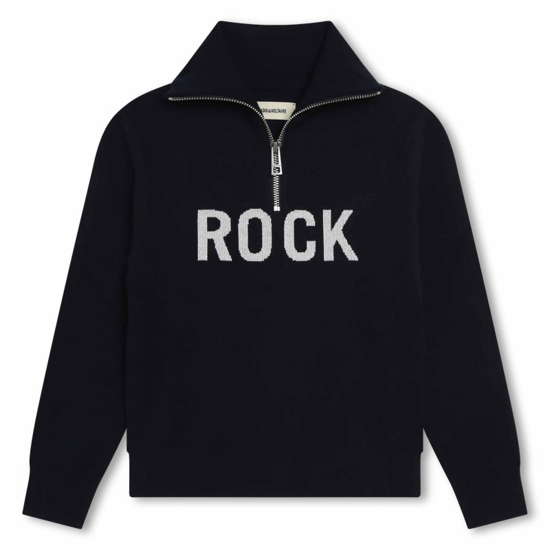 ZADIG VOLTAIRE Pull en tricot garcon bleu Kids around