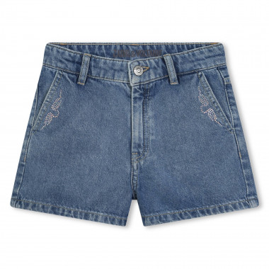 Jeans-shorts mit strassbesatz  Für 