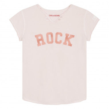 Cotton cut-out neck T-shirt ZADIG & VOLTAIRE for GIRL