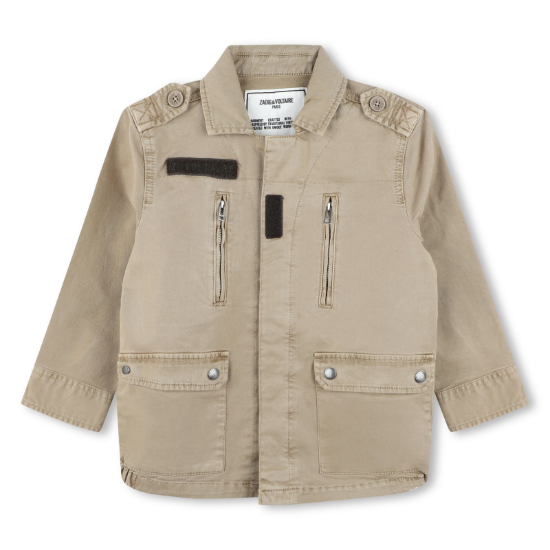ZADIG VOLTAIRE Veste militaire en coton unisexe beige Kids